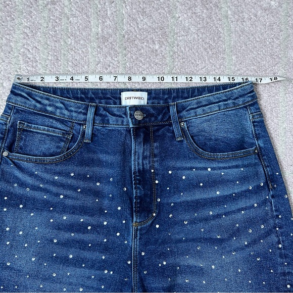 DRIFTWOOD Rhinestone Studded Blue Jeans Royce Size 31/27 Festival Sparkle - Picture 5 of 13